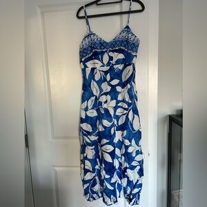 Zara Blue and White Floral Dress